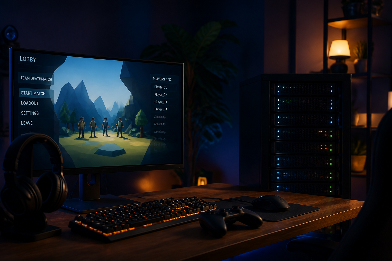 Servidor de juegos multijugador funcionando en una infraestructura VPS