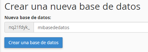 Crear una nueva base de datos MySQL